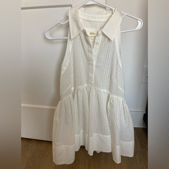 Anthropologie Maeve White Sleeveless babydoll blouse - Picture 3 of 6